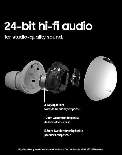 Buds2 Pro, with Innovative AI Features, Bluetooth Truly Wireless in Ear Earbuds with Noise Cancellation Compatible Samsng (Black)