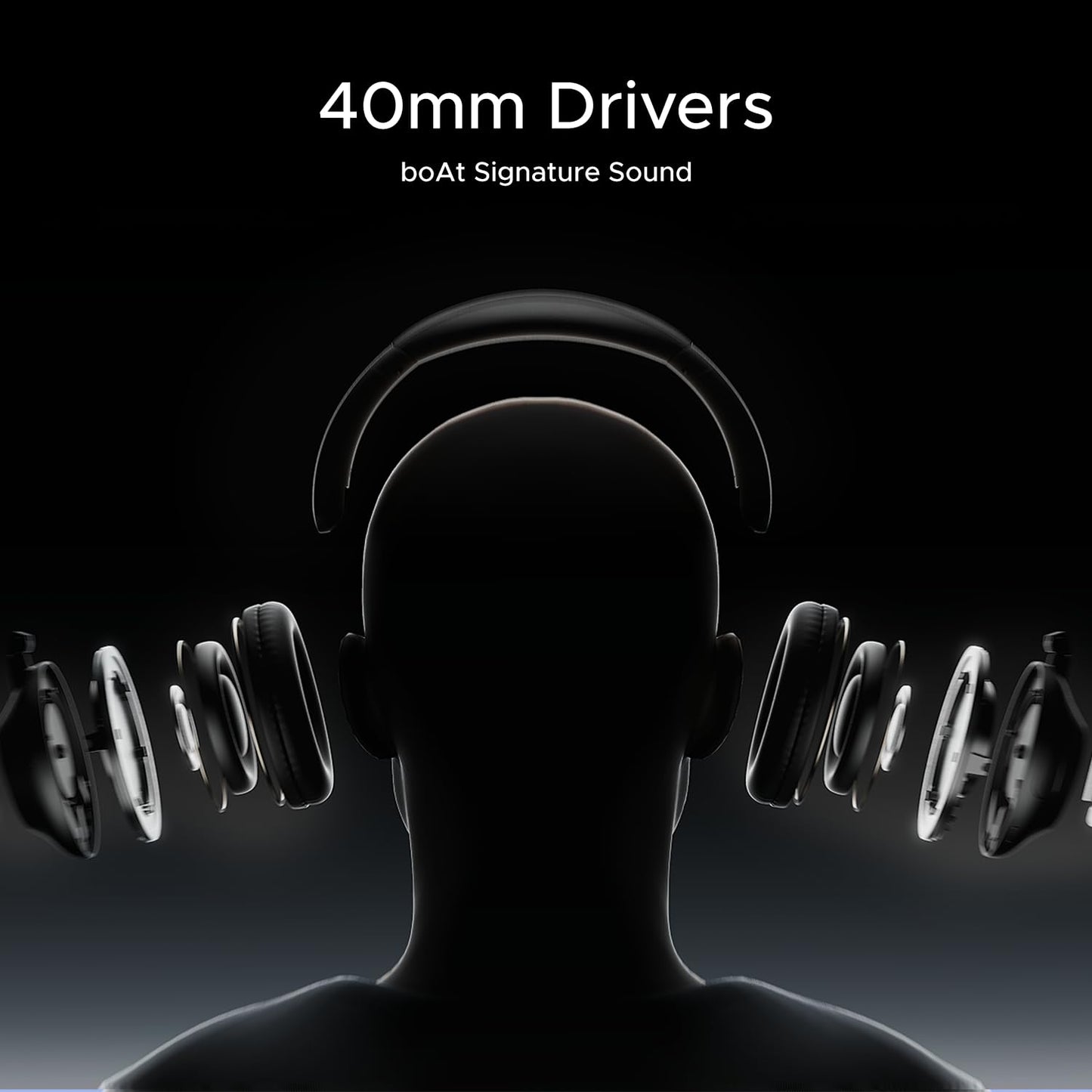 boAt New Launch Rockerz 650 Pro, Touch/Swipe Controls, Dolby Audio, 80Hrs Battery, 2Mics ENx, Fast Charge, App Support, Dual Pair, Bluetooth Over Ear Headphones with Mic (Iris Black)