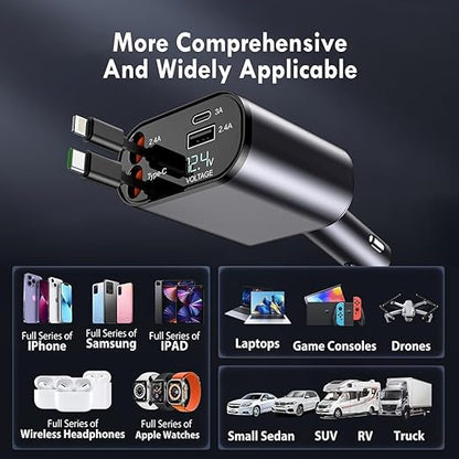 UrbanPulse Retractable Car Charger