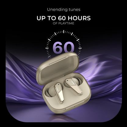Noise Earbuds N1 Pro Truly Wireless Earbuds with Metallic Finish, ANC(Upto 30Db), 60H of Playtime, Dual Pairing, Instacharge(10 Min=200 Min), BT V5.3(Chrome Beige)