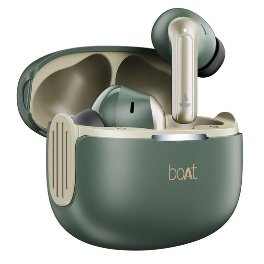 boAt 2025 Launch Airdopes 219, 4Mics ENx Tech, 40 Hrs Battery, Best in Segment for Calling, Free Music Streaming,13mm Drivers, Bluetooth Earbuds, TWS Ear Buds Wireless Earphones with mic (Forest Sage)