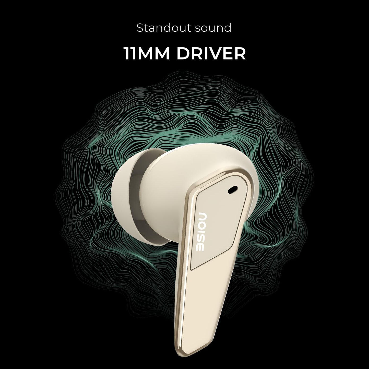 Noise Earbuds N1 Pro Truly Wireless Earbuds with Metallic Finish, ANC(Upto 30Db), 60H of Playtime, Dual Pairing, Instacharge(10 Min=200 Min), BT V5.3(Chrome Beige)