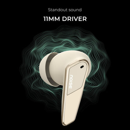 Noise Earbuds N1 Pro Truly Wireless Earbuds with Metallic Finish, ANC(Upto 30Db), 60H of Playtime, Dual Pairing, Instacharge(10 Min=200 Min), BT V5.3(Chrome Beige)