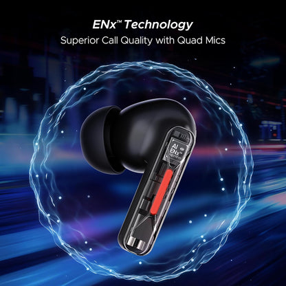 boAt Airdopes Drift TWS in Ear Earbuds, 40hrs Playback, Beast Mode(40ms Latency), 4 Mics with ENx, Car-Shaped ID with RGB LEDs, ASAP Charge, IWP Tech, BT v5.4 & IPX4 Resistance(Black Sabre) Visit the boAt Store