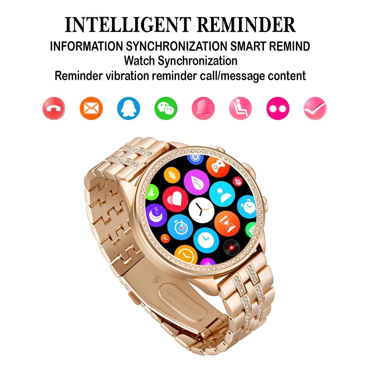 THE ICTEC Gen 9 Diamond Strap HD Display 2 Straps BT Calling Smartwatch for Mens and Womens with ON/Off Logo